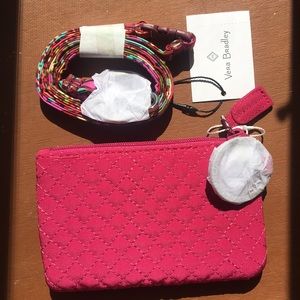 Vera Bradley Zip ID Case and Breakaway Lanyard